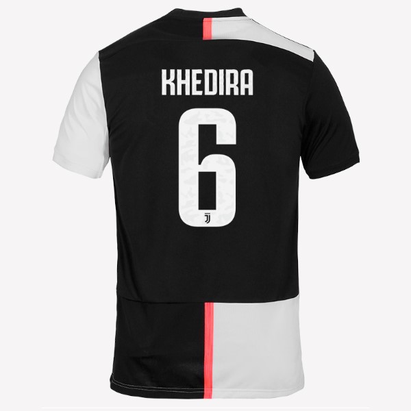 Maillot Football Juventus NO.6 Khedira Domicile 2019-20 Blanc Noir